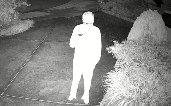 Infrared Washout caused by an outdoor security camera without Smart IR